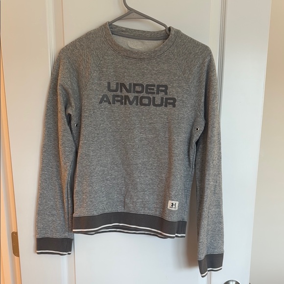 Under Armour Sweaters - Under Armour Gray Crew Neck Sweater with Ribbed Trim